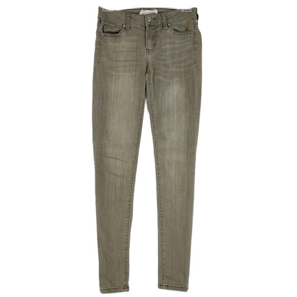 ALTAR'D STATE Gray-Green Low Rise Stretch Skinny Jeans Women's Jr Sz 25/1 - Picture 1 of 6
